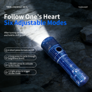 high lumen rechargeable flashlight 2000 lumen ultra bright handheld led flashlight active heat dissipation long range beam 6 lighting modes powerful emergency light ipx6 waterproof rating long lasting battery home emergency & camping use