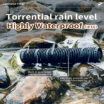 high lumen flashlight, 5 brightness levels, adjustable focus tactical torch, high power ipx6 waterproof camping home light