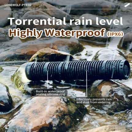 high lumen flashlight, 5 brightness levels, adjustable focus tactical torch, high power ipx6 waterproof camping home light