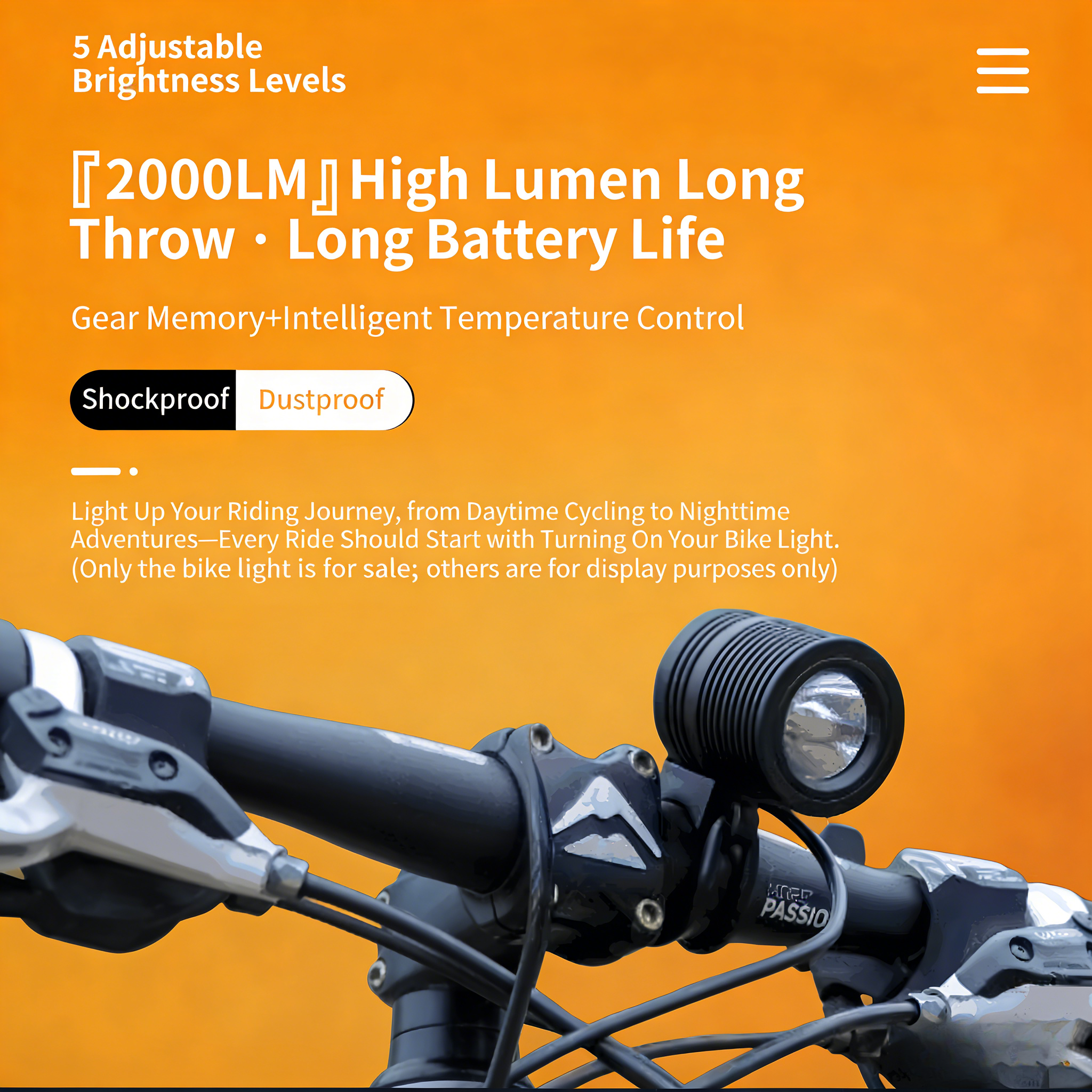 2000 lumens rechargeable headlamp, ultra bright led with 5 lighting modes & child safety lock, waterproof shockproof dustproof