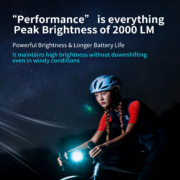2000 lumens rechargeable headlamp, ultra bright led with 5 lighting modes & child safety lock, waterproof shockproof dustproof