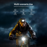 2000 lumens rechargeable headlamp, ultra bright led with 5 lighting modes & child safety lock, waterproof shockproof dustproof